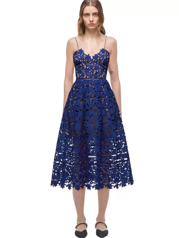 Dresses*Self-Portrait Azaelea Dress Cobalt Azaelea Dress Cobalt-Blue