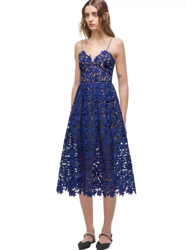 Dresses*Self-Portrait Azaelea Dress Cobalt Azaelea Dress Cobalt-Blue