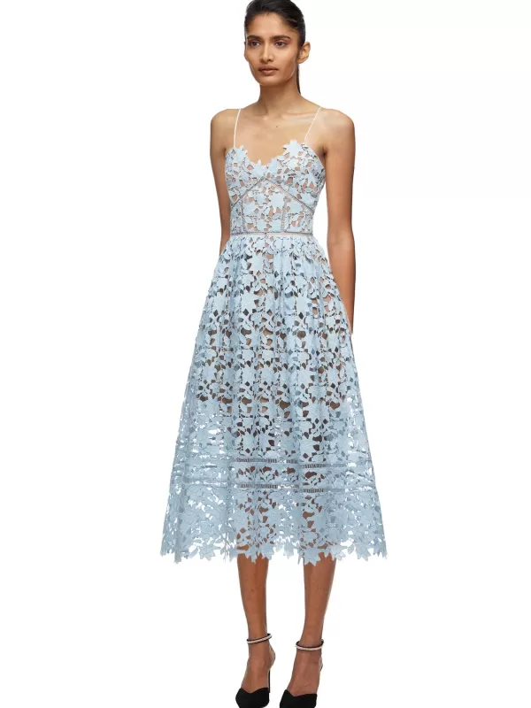 Dresses*Self-Portrait Azaelea Dress Sky Blue Azaelea Dress Sky Blue-Blue