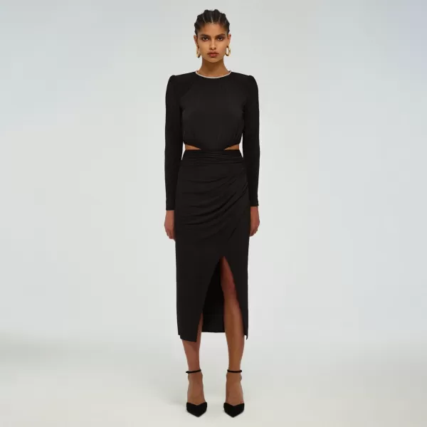 Dresses*Self-Portrait Black Cut Out Midi Dress