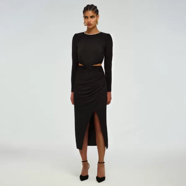 Dresses*Self-Portrait Black Cut Out Midi Dress