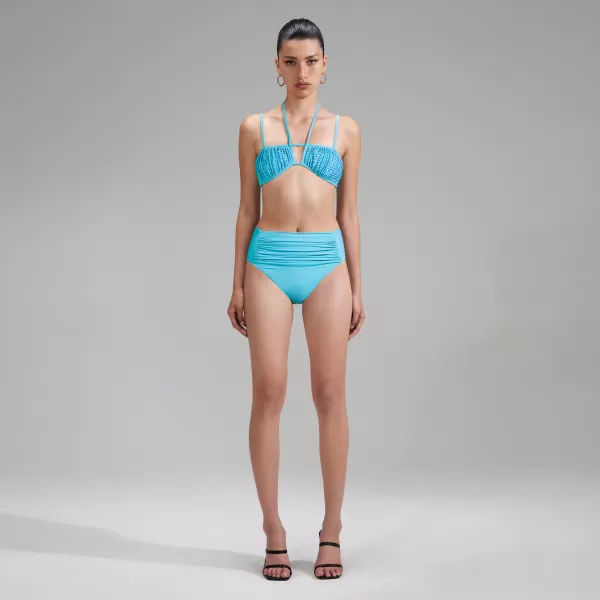 Swim & Resort*Self-Portrait Blue High Waisted Bikini Brief