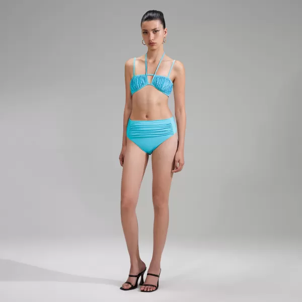 Swim & Resort*Self-Portrait Blue High Waisted Bikini Brief