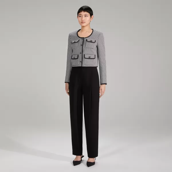 Outerwear*Self-Portrait Houndstooth Jacket