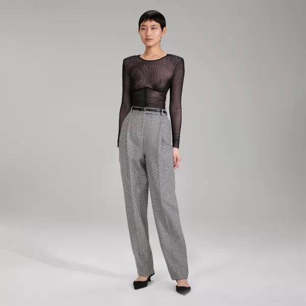 Bottoms*Self-Portrait Houndstooth Trousers