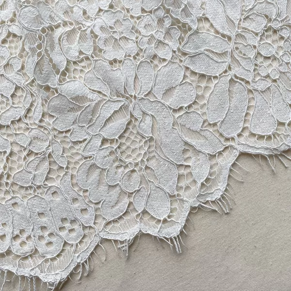 Bottoms*Self-Portrait Ivory Corded Lace Tiered Midi Skirt
