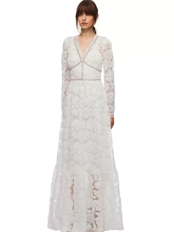 Dresses*Self-Portrait Ribbon Lace Maxi Dress