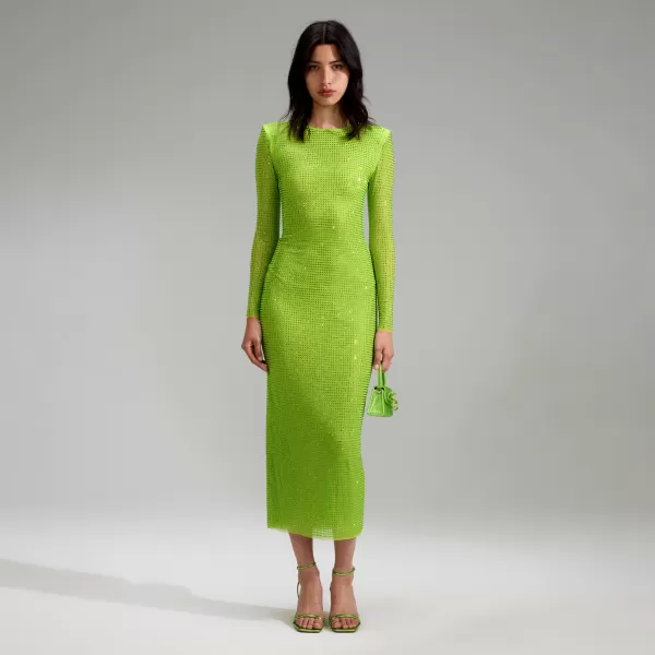 Dresses*Self-Portrait The Gg Dress The Gg Dress-Green